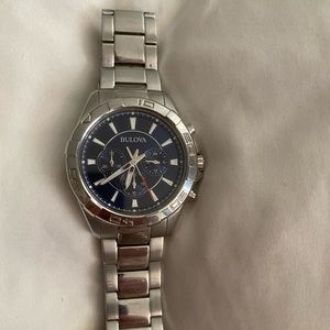 Mens Classic Silver Tone Stainless Steel Bracelet Watch